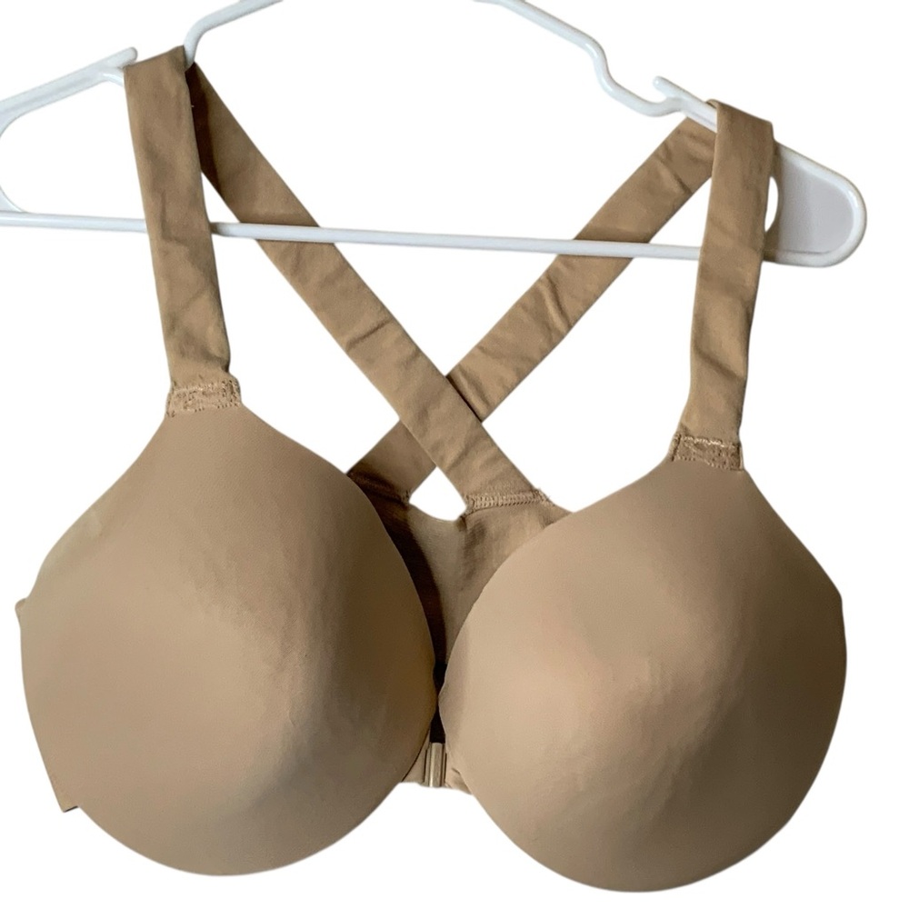 Spanx Bra-llelujah Front Close Racerback Bra 40C Full Coverage Wired T-Shirt